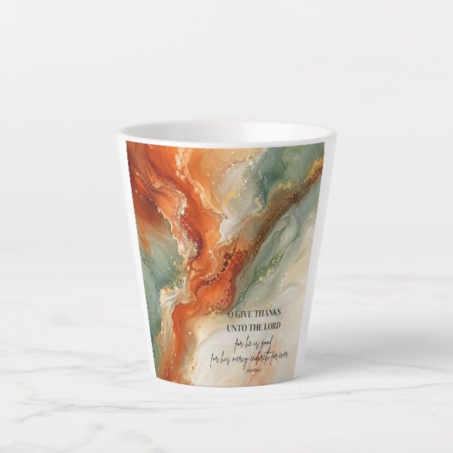 O DANKET DEM HERRN |Erntedankgeschenk Milchtasse (Vorderseite)