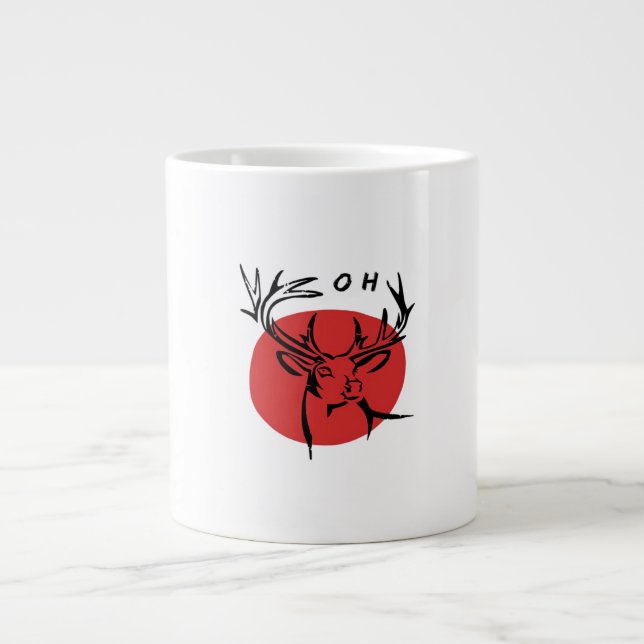 O Dear O Dear Red Retro Classic Design  Jumbo-Tasse (Vorderseite)