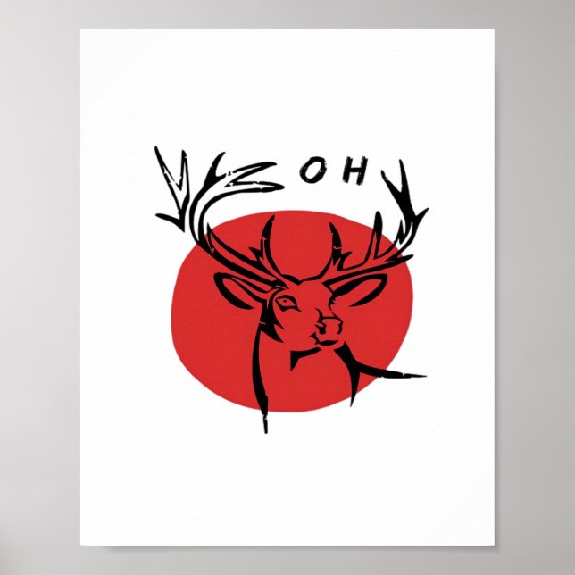 O Dear O Dear Red Retro Classic Design  Poster (Vorne)