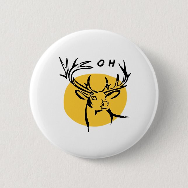O Dear O Dear Yellow Artistic Style  Button (Vorderseite)