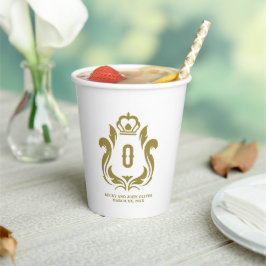 O Einmaliger Gold-Wappen-Papier-Becher Pappbecher