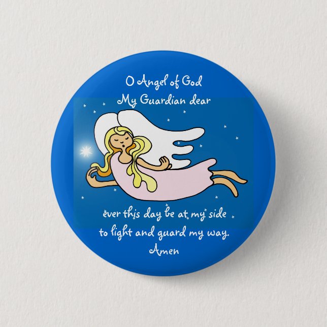 O Engel Gottes Mein Wächter lieber Button (Vorderseite)