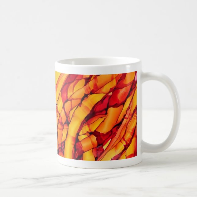 O est pour la tasse orange d'art d'alphabet (Droite)