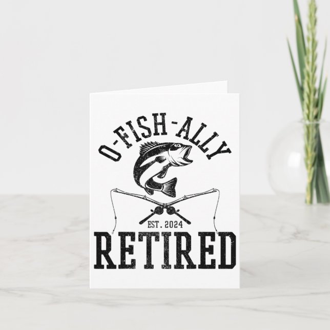 O-Fisch-Remüde Funny Fishing Fisherman ReReifen Karte (Vorderseite)