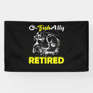 O Fischallläufer Ruhestandsfischerei Banner