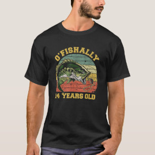 O Fischally 14 Jahre alte Fischen Geburtstag Thema T-Shirt