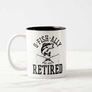 O Fischendlich Rentner 2025 Angeln Rentner 2025 Zweifarbige Tasse