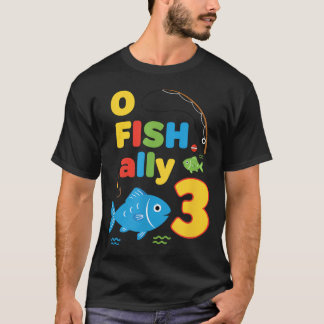 O Fish Ally 3 Geburtstags-Angeln T-Shirt