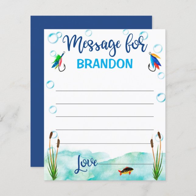 O-fish-ally, Gone Fishing time capsule carte conse (Devant / Derrière)