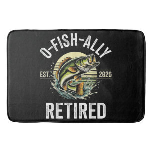 O-Fish-Ally Im Ruhestand 2026 Fischer Angeln Badematte