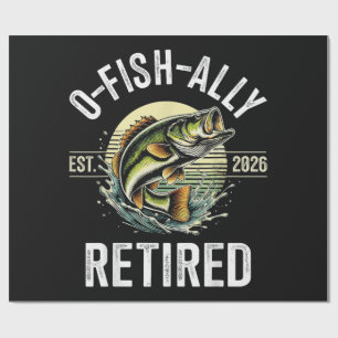 O-Fish-Ally Im Ruhestand 2026 Fischer Angeln Geschenkpapier