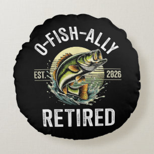 O-Fish-Ally Im Ruhestand 2026 Fischer Angeln Rundes Kissen