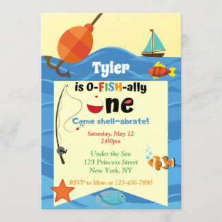 O-Fish-ally Invitation d'un anniversaire