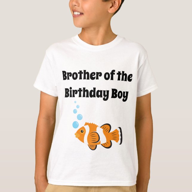 O-Fish-ally One Birthday Party Brother T - Shirt (Vorderseite)