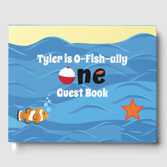 O-Fish-ally One Party Gästebuch (Vorderseite)
