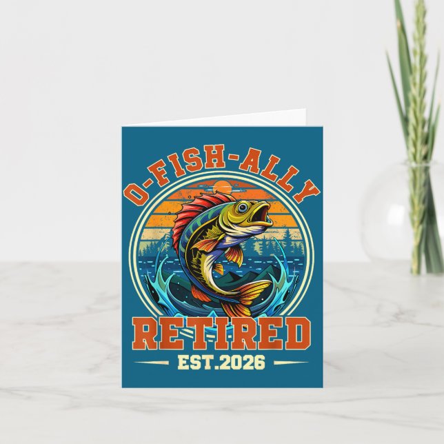 O Fish Ally Rentner-Fischer-Design Karte (Vorderseite)