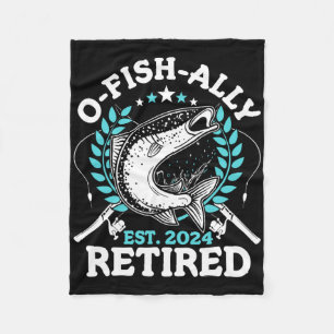 O-fish-ally Rentner Geschenke für Angler in Rente Fleecedecke
