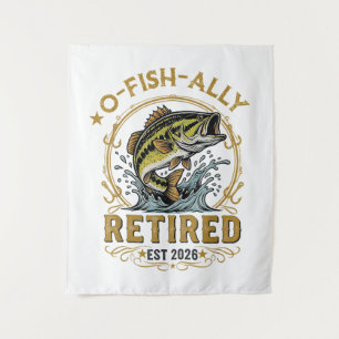O Fish Ally Seit 2026 Im Ruhestand Fischerei-Rentn Wandteppich