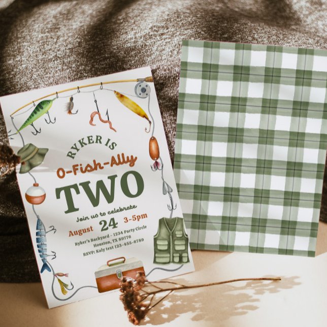 O-Fish-Ally Two Birthday Invitation (Créateur téléchargé)