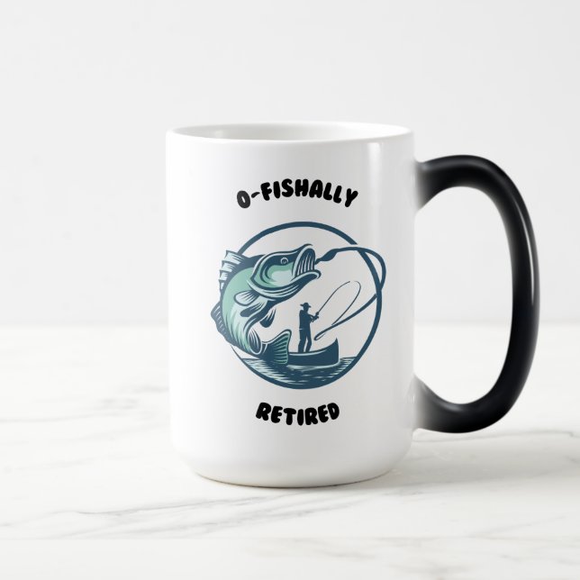 O FISHALLY Retraité Coffee Mug Cadeau (Droite)