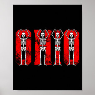 O-h-i-o Lustige Skelette Ohio In Mittleren Valenti Poster