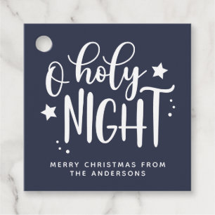 O Heilige Nacht Blauer Frohe Weihnachten Geschenkanhänger