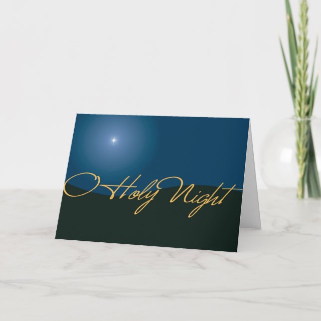 O Heilige Nacht Feiertagskarte (Vorderseite)