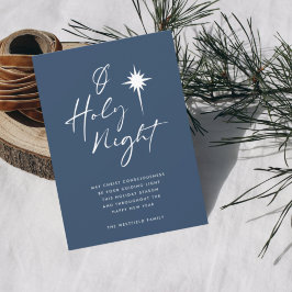 O Heilige Nacht Minimalistischer Star von Bethlehe Feiertagskarte