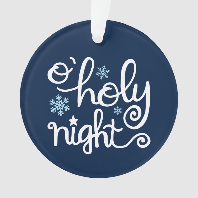 O Heilige Nacht Moderne Christliche religiöse Weih Ornament (Vorderseite)
