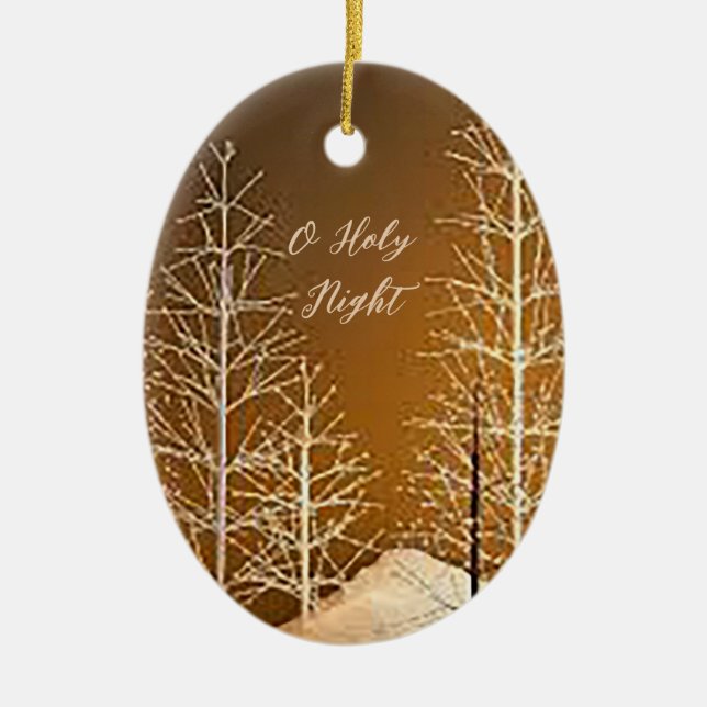O Heilige Nacht Oval Weihnachtsschmuck (Vorne)