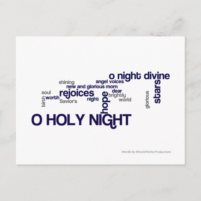 O Heilige Nacht Postkarte (Vorderseite)