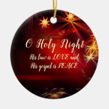 O Heilige Nacht, Sein Evangelium ist PEACE, Weihna