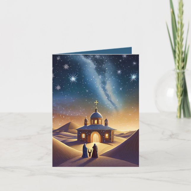 O Heilige Nacht Weihnachten Karte (Vorderseite)
