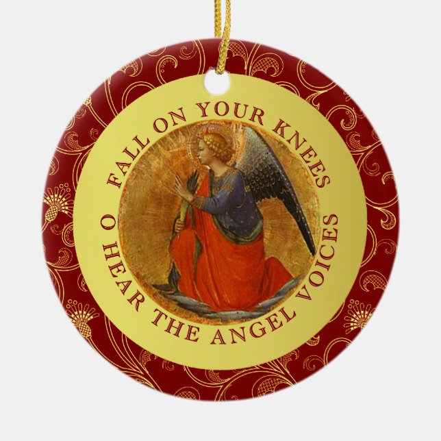 O Heilige Nacht Weihnachtslied Religiöse Musik Keramikornament (Vorne)
