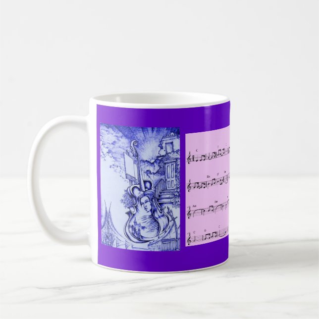O Heilige Night Music Tasse Geschenk (Links)