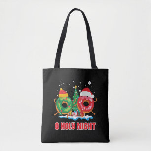 O Holy Night Funny Christmas Donut Pun Geschenk Xm Tasche