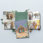 O' Holy Night Nativity Scene Christmas Dreifach Gefaltete Urlaubskarte<br><div class="desc">Nativity scene in Bethlehem Christmas illustration designed by Shelby Allison that can be personalized with your Holiday Greeting, </div>