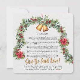 O HOLY NIGHT Religiöse Weihnachtskrippe Hymn Feiertagskarte