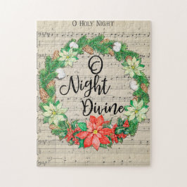 O Holy Night Sheet Music Christmas Wreath