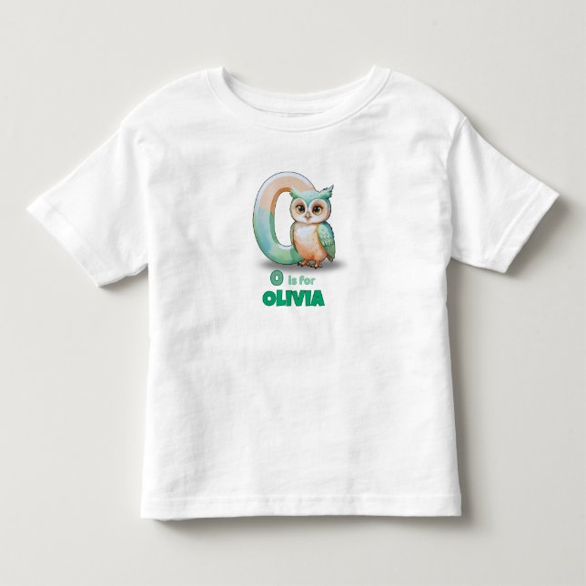 O is for Olivia - Custom Toddler T-Shirt (Vorderseite)