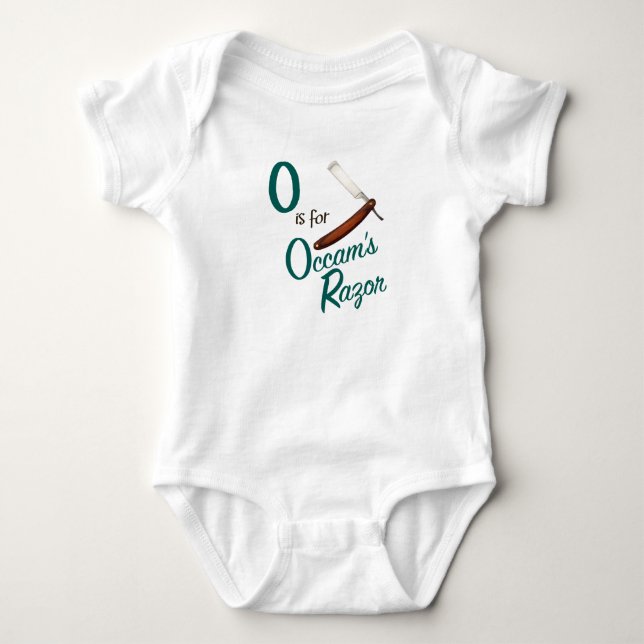 O ist für Occams Rasiermesser-niedlichen Baby Strampler (Vorderseite)