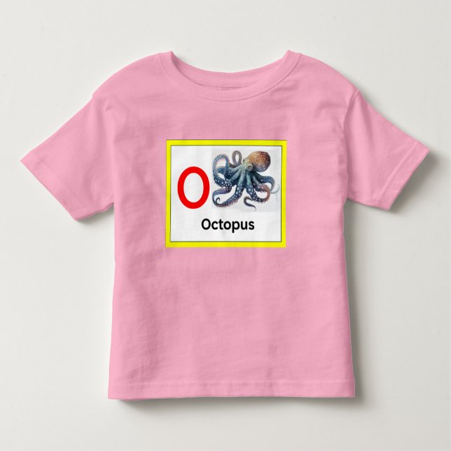 O ist für Octopus Kleinkind T-shirt (Vorderseite)