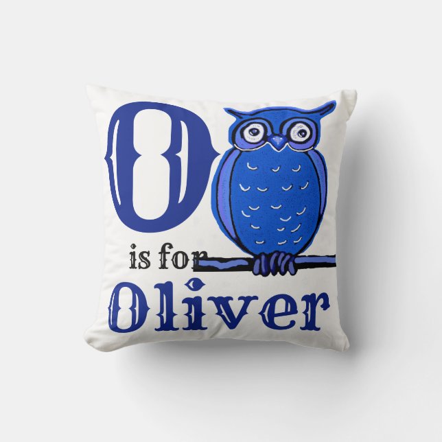 O ist für Oliver Baby Boy Kissen (Vorderseite)
