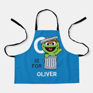 O ist für Oscar der Grouch Name hinzufügen Schürze