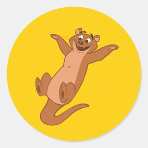 O ist für Otter Runder Aufkleber