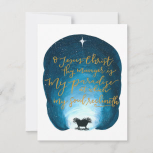Ô Jésus-Christ, Ta Crèche Est Carte Plate