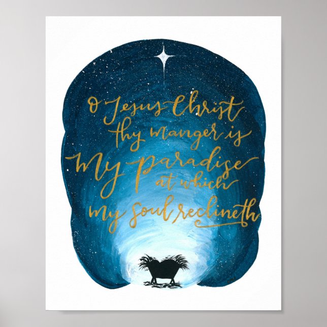O Jesus Christus, dein Manager ist Print Poster (Vorne)