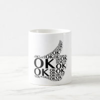 O.K., der Daumen Tasse oben -