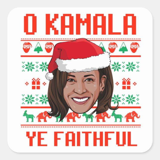O KAMALA YE FAITHFUL CARD QUADRATISCHER AUFKLEBER (Vorderseite)