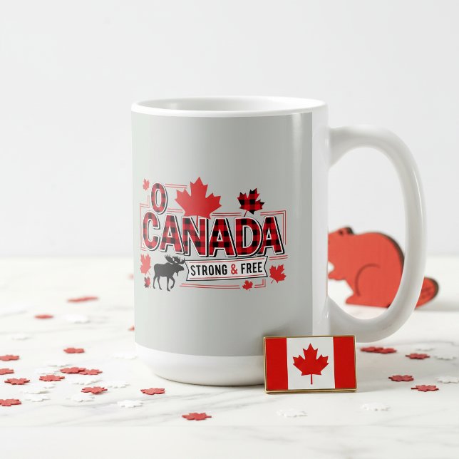O Kanada Stark & Frei Elch ID1314 Kaffeetasse (Von Creator hochgeladen)
